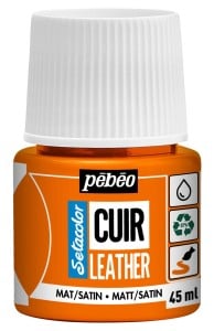 Pebeo Setacolor Leather 45ml 04 ORANGE- farba do skóry