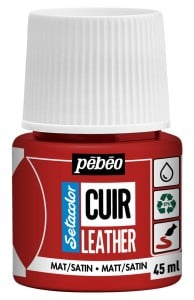 Pebeo Setacolor Leather 45ml 05 INTENSE RED - farba do skóry