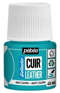 Pebeo Setacolor Leather 45ml 13 TURQUOISE BLUE - farba do skóry