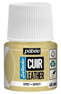 Pebeo Setacolor Leather 45ml 37 GLITTER GOLD - farba do skóry