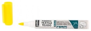 Pebeo 7A Light Farbic Marker 1mm Brush Nib YELLOW - marker do tkanin jasnych