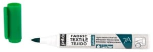 Pebeo 7A Light Farbic Marker 1mm Brush Nib GREEN - marker do tkanin jasnych