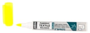 Pebeo 7A Light Farbic Marker 1mm Brush Nib FLUO YELLOW - marker do tkanin jasnych