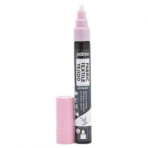 Pebeo 7A Opaque Farbic Marker 4mm Round Nib PASTEL PINK - marker do tkanin ciemnych