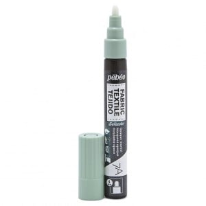 Pebeo 7A Opaque Farbic Marker 4mm Round Nib PASTEL GREEN - marker do tkanin ciemnych
