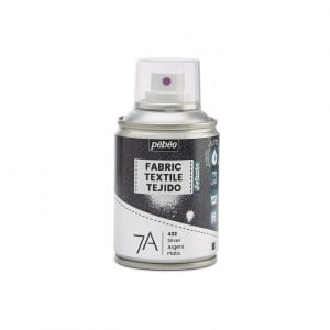 Pebeo 7A Farbic Spray 100ml SILVER - farba do tkanin w sprayu
