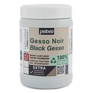 Pebeo STUDIO GREEN Black Gesso - grunt akrylowy czarny