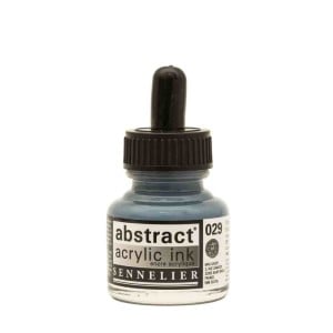 029 IRIDESCENT SILVER, tusz akrylowy Abstract Sennelier