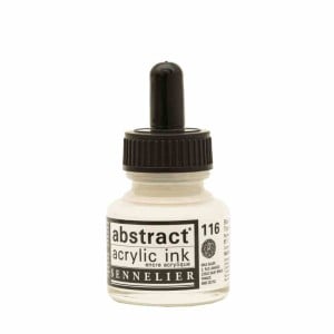 Sennelier Abstract Acrylic Ink 116 TITANIUM WHITE - tusz akrylowy