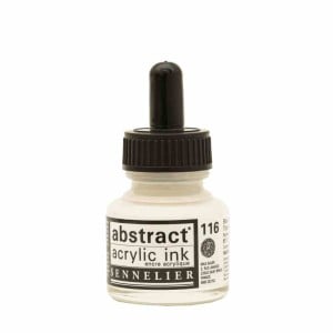 116 TITANIUM WHITE, tusz akrylowy Abstract Sennelier