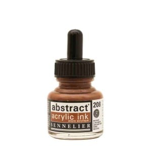 208 RAW SIENNA, tusz akrylowy Abstract Sennelier