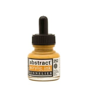 252 YELLOW OCHRE, tusz akrylowy Abstract Sennelier