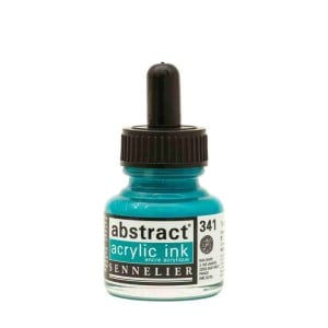 341 TURQUOISE, tusz akrylowy Abstract Sennelier