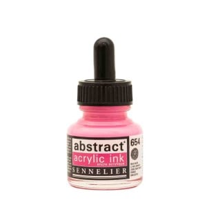 654 FLUO PINK, tusz akrylowy Abstract Sennelier