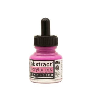 658 QUINACRIDONE PINK, tusz akrylowy Abstract Sennelier