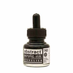 763 CARBON BLACK, tusz akrylowy Abstract Sennelier