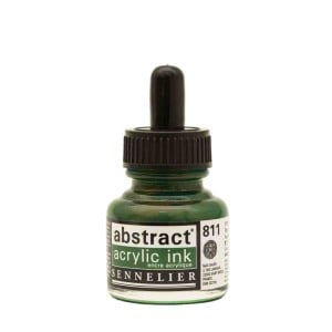 Sennelier Abstract Acrylic Ink 811 PERMANENT GREEN LIGHT - tusz akrylowy