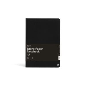 Karst Stone Paper BLACK Notes A5 gładki (twarda oprawa) 144str - notes z papierem kamiennym
