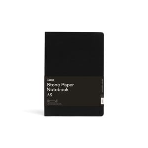 Karst Stone Paper BLACK Notes A5 gładki (miękka oprawa) 144str - notes z papierem kamiennym
