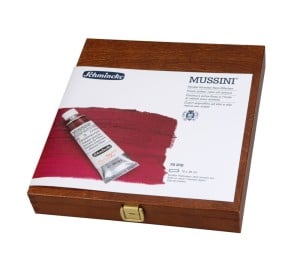 Schmincke MUSSINI Wooden Box 10x35ml - komplet farb olejnych w drewnianej kasecie