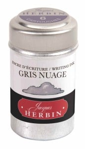 Naboje J.Herbin Writing Ink Cloud Grey 6szt - naboje z atramentem do piór wiecznych