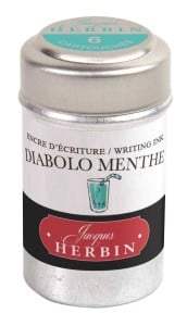 Naboje J.Herbin Writing Ink Diabolo Methe 6szt - naboje z atramentem do piór wiecznych