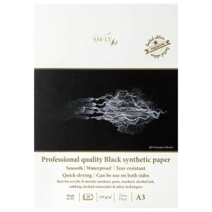 SM-LT Black Synthetic Paper 155g 10ark - papier synteytczny typu Yupo