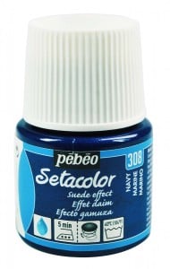 Pebeo Setacolor SUEDE EFFECT 45ml 308 NAVY - farba do tkanin efekt zamszu