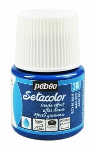 Pebeo Setacolor SUEDE EFFECT 45ml 310 ROYAL BLUE - farba do tkanin efekt zamszu