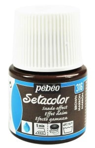 Pebeo Setacolor SUEDE EFFECT 45ml 316 BROWN - farba do tkanin efekt zamszu
