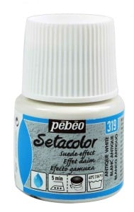 Pebeo Setacolor SUEDE EFFECT 45ml 319 ANTIQUE WHITE - farba do tkanin efekt zamszu