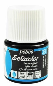 Pebeo Setacolor SUEDE EFFECT 45ml 320 ANTHRACITE - farba do tkanin efekt zamszu