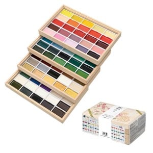Kuretake Gansai Tambi "120 Aniversory Set" 100 kolorów - komplet farb akwarelowych w drewnie (edycja limitowana)