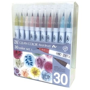 Clean Color Real Brush 30 Colours Set A (nowe kolory) - komplet pisaków akwarelowych z końcówką pędzelkową