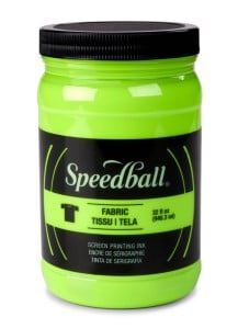 Speedball Fluorescent Fabric Screen Printing Ink LIME GREEN - farba do sitodruku na tkaninach