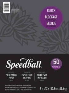 Speedball Printmasters Paper 50 ark - papier do odbitek graficznych