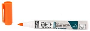 Pebeo 7A Light Farbic Marker 1mm Brush Nib ORANGE - marker do tkanin jasnych