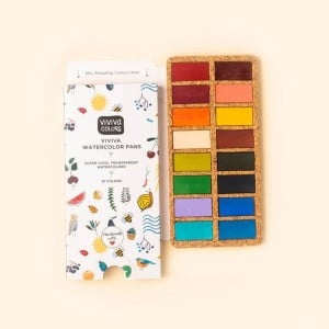 VIVIVA COLORS Watercolor Pans SPRING Set 16 kolorów - komplet farb akwarelowych