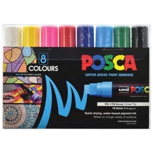 Posca Markers PC-17K 8 kolorów BASIC - komplet markerów