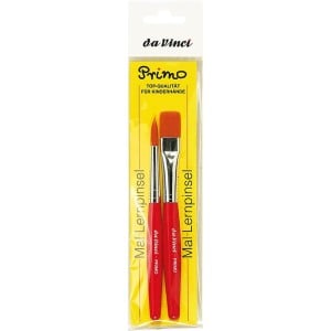 Da Vinci PRIMO Childrem Brushes RED 2 szt - komplet pędzli dla dzieci