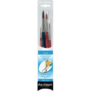 Da Vinci COSMOTO Aquarell Brush Set 4szt - komplet pędzli akwarelowych