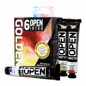 Golden OPEN Intro Set 6x22ml - komplet wolnoschnących farb akrylowych