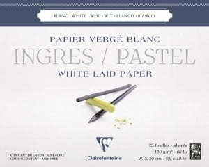 Clairefontaine INGRES White 130g 25ark - papier do pasteli suchych