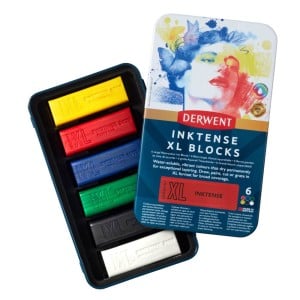 DERWENT Inktense XL blocks 6 kolorów - sztyfty tuszowe wodorozpuszczalne