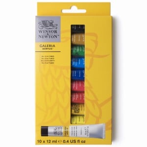 W&N Galeria Acrylic Colours set 10x12ml - komplet farb akrylowych