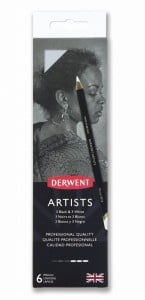 Derwent Artist Colours Black&White Set 6szt  - komplet kredek artystycznych