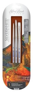Silver Brush Silverwhite "Basic" Watercolor Set 3szt - komplet syntetycznych pędzli akwarelowych