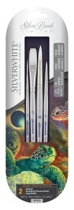 Silver Brush Silverwhite "Detail" Watercolor Set 4szt - komplet syntetycznych pędzli akwarelowych