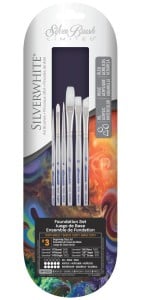 Silver Brush Silverwhite Watercolor Foundation Set 6szt - komplet syntetycznych pędzli akwarelowych