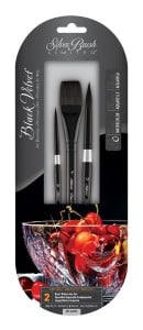 Silver Brush Black Velvet "Basic" Watercolor Set 3szt - komplet syntetycznych pędzli akwarelowych